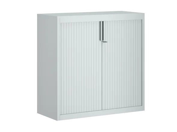 Armoire métallique FrameOne II - h. 100 x l. 100 cm - 2 tablettes - fermeture rideaux