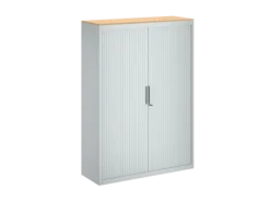 Armoire métallique FrameOne II - h. 170 x l. 120 cm - 3 tablettes - fermeture rideaux - avec coiffe