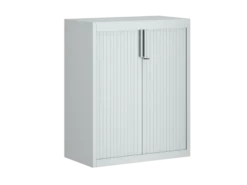Armoire métallique FrameOne II - h. 100 x l. 80 cm - 2 tablettes - fermeture rideaux