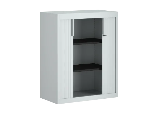 Armoire métallique FrameOne II - h. 100 x l. 80 cm - 2 tablettes - fermeture rideaux