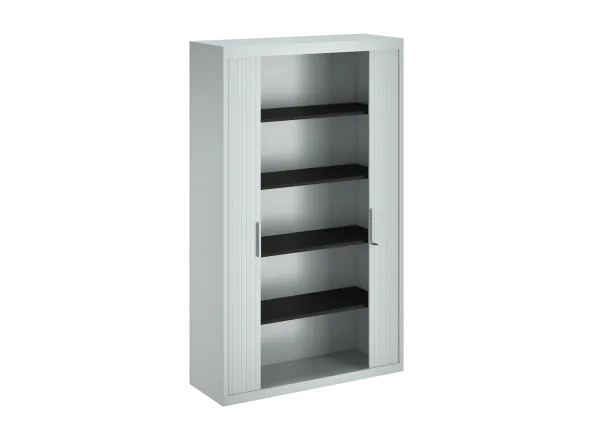 Armoire métallique FrameOne II - h. 198 x l. 120 cm - 4 tablettes - fermeture rideaux