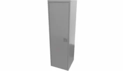 Armoire métallique 1 porte Steel - l. 60 x h. 200 x pr. 60 cm - demi-penderie demi-lingère