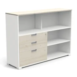 Armoire Nouvelle Vague - h. 115 x l. 160 cm - 2 tiroirs plats + 1 tiroir DS + 4 niches