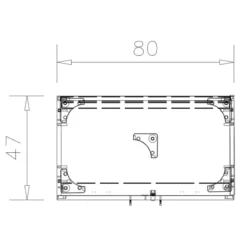 Armoire placage bois/mélaminé Epure Manager - h. 140 x l. 80 cm - 4 tablettes métalliques - portes battantes