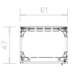 Armoire placage bois/mélaminé Epure Manager - h. 140 x l. 61 cm - 4 tablettes métalliques - porte battante