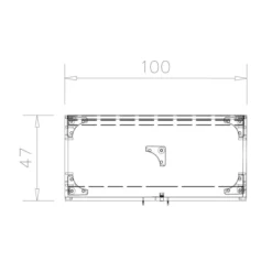 Armoire placage bois/mélaminé Epure Manager - h. 197 x l. 100 cm - 6 tablettes métalliques - portes battantes
