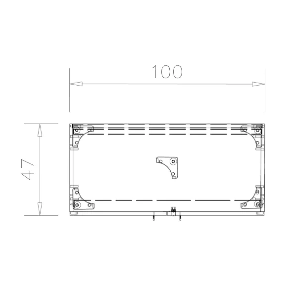 Armoire placage bois/mélaminé Epure Manager - h. 197 x l. 100 cm - 6 tablettes métalliques - portes battantes