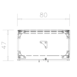 Armoire placage bois/mélaminé Epure Manager - h. 197 x l. 80 cm - 6 tablettes métalliques - portes battantes