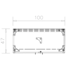 Armoire placage bois/mélaminé Epure Manager - h. 172 x l. 100 cm - 4 tablettes métalliques - portes battantes