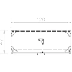 Armoire placage bois/mélaminé Epure Manager - h. 140 x l. 120 cm - 4 tablettes métalliques - portes battantes