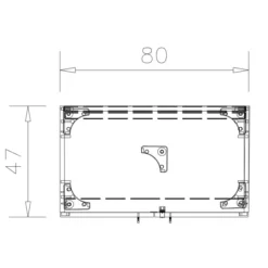 Armoire placage bois/mélaminé Epure Manager - h. 172 x l. 80 cm - 4 tablettes métalliques - portes battantes