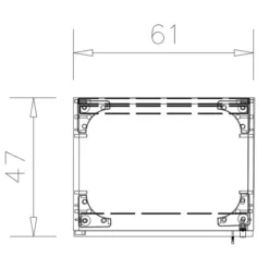 Armoire placage bois/mélaminé Epure Manager - h. 172 x l. 61 cm - 4 tablettes métalliques - porte battante