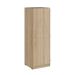 Armoire 1 porte - Kumyos - l. 60 x h. 180 x pr. 59 cm - mi-penderie et mi-lingère