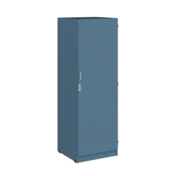 Armoire 1 porte - Kumyos - l. 60 x h. 180 x pr. 59 cm - mi-penderie et mi-lingère