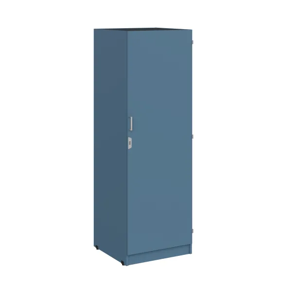 Armoire 1 porte - Kumyos - l. 60 x h. 180 x pr. 59 cm - mi-penderie et mi-lingère