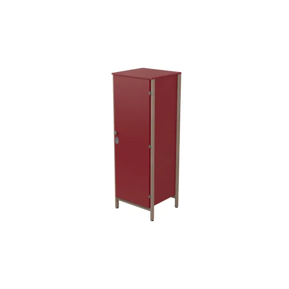 Armoire 1 porte - Naya - l. 65,6 x h. 185,5 x pr. 60,9 cm - penderie - structure hêtre teinté