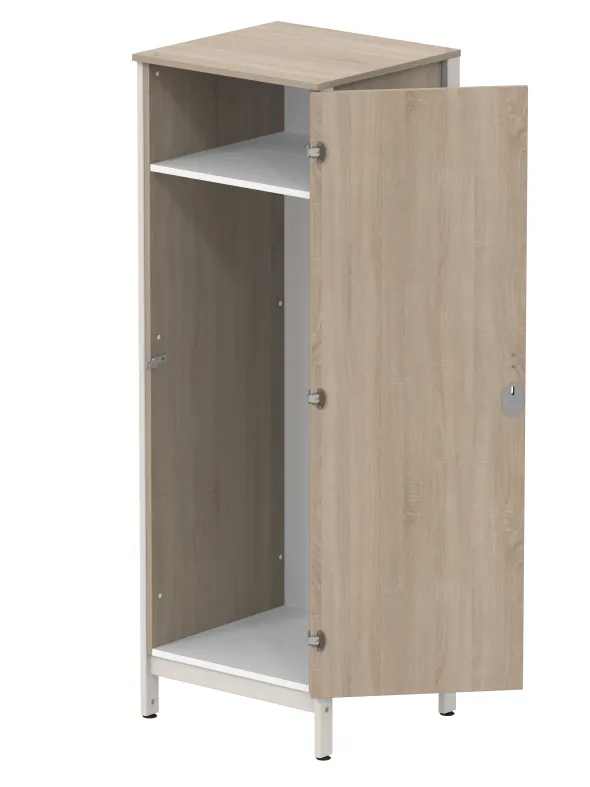 Armoire 1 porte - Naya - l. 65,6 x h. 185,5 x pr. 60,9 cm - penderie - structure hêtre teinté