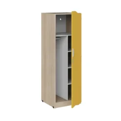 Armoire 1 porte - Odéos - l. 59,4 x h. 184,8 x pr. 59 cm - mi-penderie et mi-lingère
