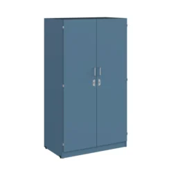 Armoire 2 portes - Kumyos - l. 100,6 x h. 180 x pr. 59 cm - mi-penderie et mi-lingère