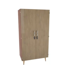Armoire 2 portes Lagune - l. 95 x h. 180,8 x pr. 56,9 cm - lingère