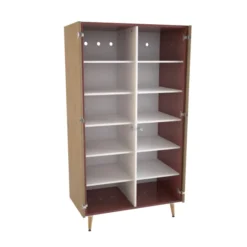 Armoire 2 portes Lagune - l. 95 x h. 180,8 x pr. 56,9 cm - lingère