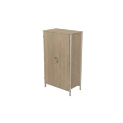 Armoire 2 portes - Naya - l. 105,6 x h. 185,5 x pr. 60,9 cm- lingère - structure hêtre teinté