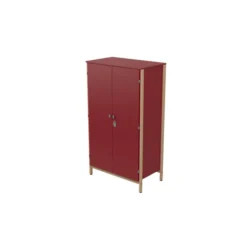 Armoire 2 portes - Naya - l. 105,6 x h. 185,5 x pr. 60,9 cm- lingère - structure hêtre verni naturel