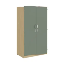 Armoire 2 portes - Odéos - l. 100 x h. 184,8 x pr. 59 cm - mi-penderie et mi-lingère