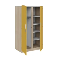 Armoire 2 portes - Odéos - l. 100 x h. 184,8 x pr. 59 cm - mi-penderie et mi-lingère