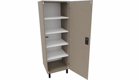 Armoire 1 porte - Square - l. 60 x h. 185,2 x pr. 59 cm - lingère