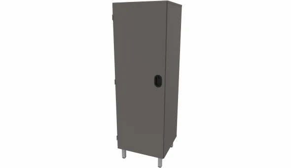 Armoire 1 porte - Square - l. 60 x h. 185,2 x pr. 59 cm - lingère