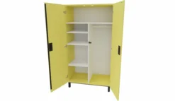 Armoire 2 portes - Square - l. 100 x h. 185,2 x pr. 59 cm - 1/2 penderie - 1/2 lingère