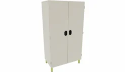 Armoire 2 portes - Square - l. 100 x h. 185,2 x pr. 59 cm - 1/2 penderie - 1/2 lingère