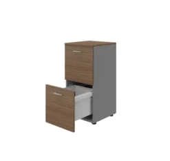 Armoire à tiroirs mélaminé Léandre Manager - h. 87,8 x l. 43 cm - 2 tiroirs