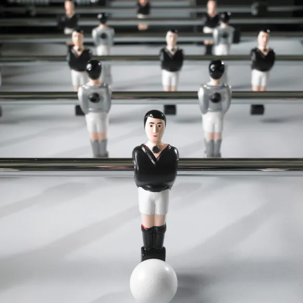 Baby-foot d'intérieur Match panneau noir brillant