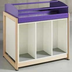 Bac à BD sur pieds Majeo - adulte - l. 60 cm - avec niches en partie basse