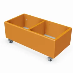 Bac à BD sur roulettes Magisteo - enfant - 2 cases - l. 64 x h. 26 x pr. 32 cm