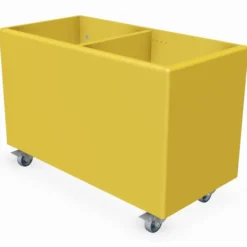 Bac à BD sur roulettes Magisteo - enfant - 2 cases - l. 64 x h. 43 x pr. 32 cm