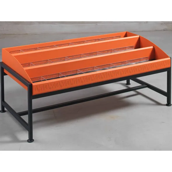 Bac à CD et DVD sur pieds Korytem - enfant - l. 120 cm - 3 niveaux