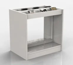 Bac à CD et DVD sur pieds London - adulte - l. 96 x h. 92 x pr. 66 cm