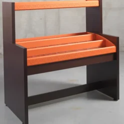 Bac à CD et DVD sur pieds Magisteo - adulte - l. 120 cm - 4 niveaux + 1 rehausse avec bac