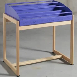 Bac à CD et DVD sur pieds Majeo - adulte - l. 120 cm - 3 niveaux