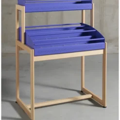 Bac à CD et DVD sur pieds Majeo - adulte - l. 90 cm - 3 niveaux + 1 rehausse avec bac