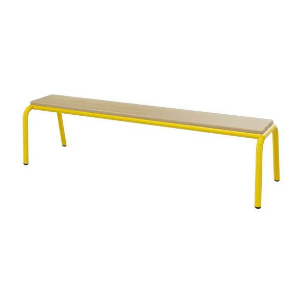 Banc Bandana - l. 120 cm - hêtre massif - piétement époxy - taille 3