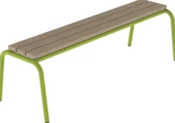 Banc Bandana - l. 120 cm - hêtre massif - piétement époxy - taille 3
