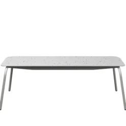Banc 3 places Mahaut - assise 138 x 38 cm - plastique PEHD 100% recyclé - piétement époxy