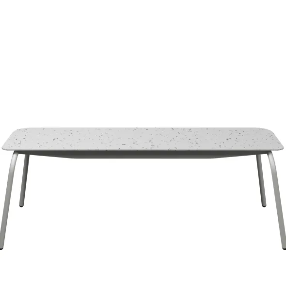 Banc 3 places Mahaut - assise 138 x 38 cm - plastique PEHD 100% recyclé - piétement époxy