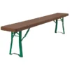 Banc pliant Munich - résine de synthèse - l. 220 cm - marron et vert