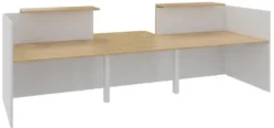 Banque d'accueil droite Ola - l. 345 x pr. 115 cm - avec comptoir bas PMR