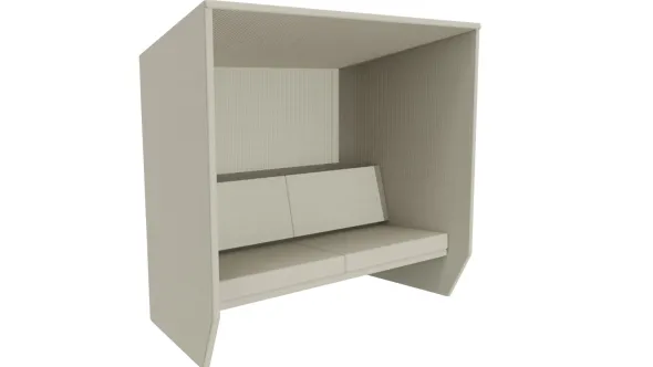Banquette alcôve 2 places Buzzi - l. 201 x pr. 170 cm